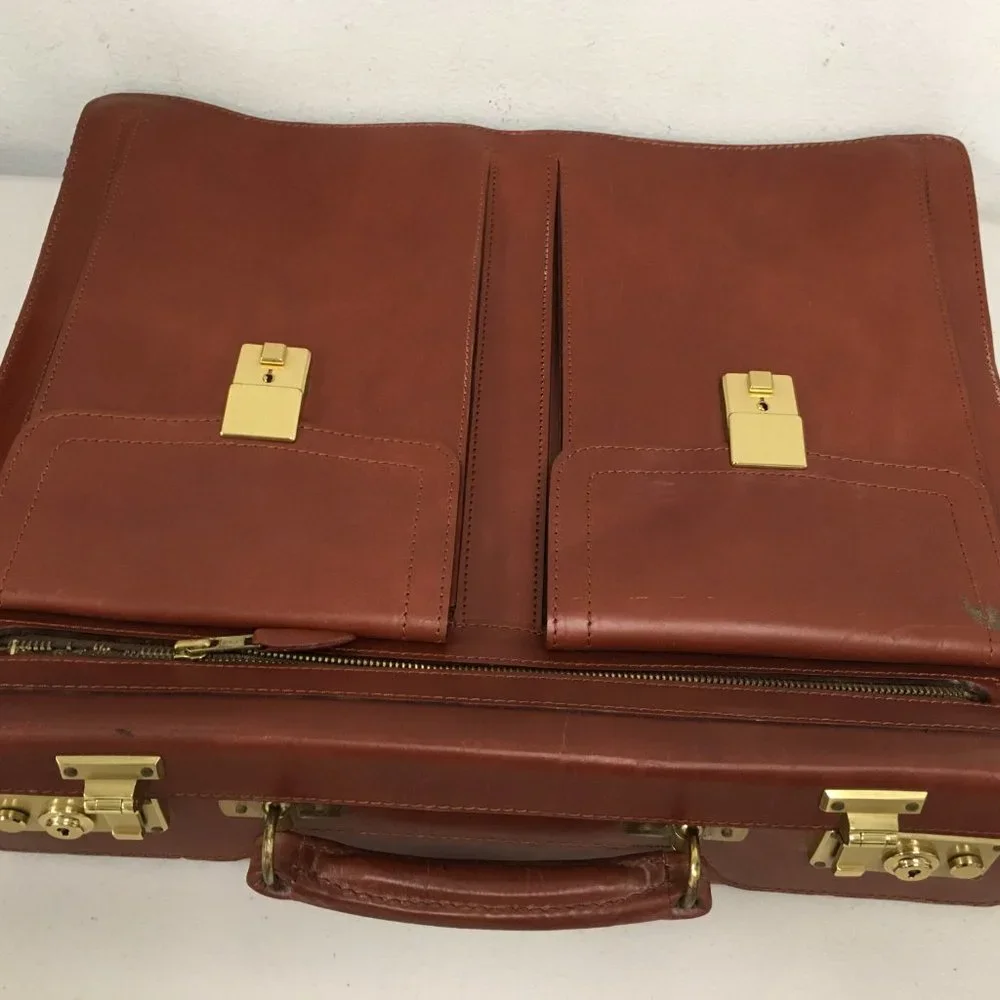 Vintage Swaine Adeney Brigg leather Briefcase Document Case custom made England